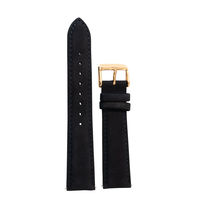 Blue Suede Strap with Rose Gold Buckle - 20mm
