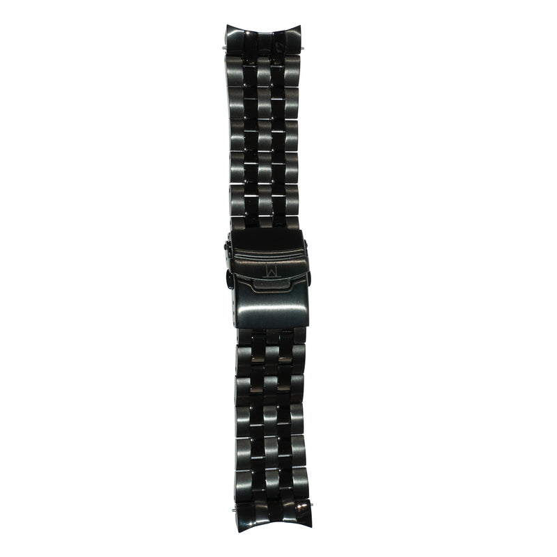 Black Metal Link Strap X - 22mm