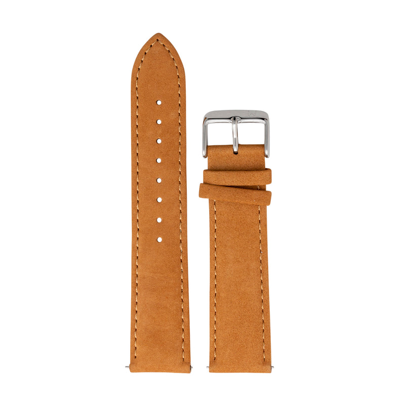 Tan Suede Strap with Silver Buckle - 20/22mm