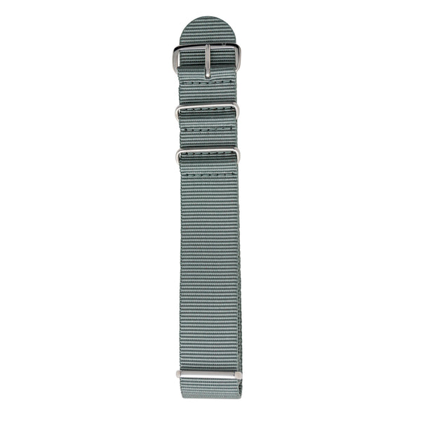 Light Grey Nato Strap with Silver Buckle - 20mm