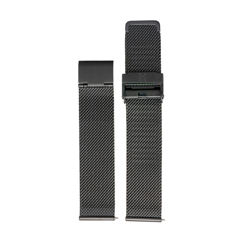 Black Metal Mesh Strap - 18/20/22mm