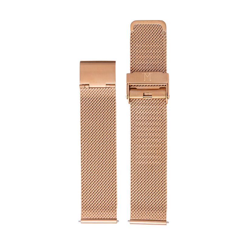 Rose Gold Metal Mesh Strap - 20mm