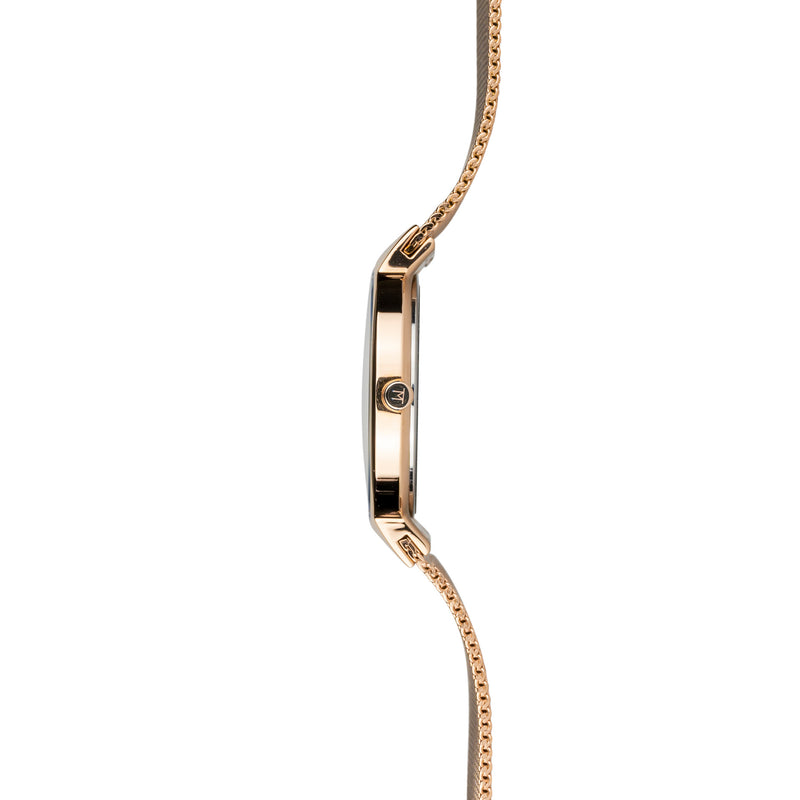 39W1 - Black with Rose Gold Case and Metal Mesh Strap