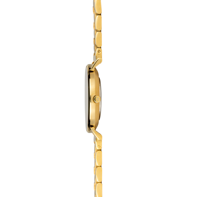 36W2 - White with Gold Case and Metal Link Strap