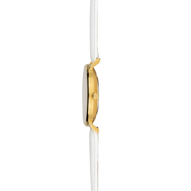 36W2 - White with Gold Case and White Leather Strap