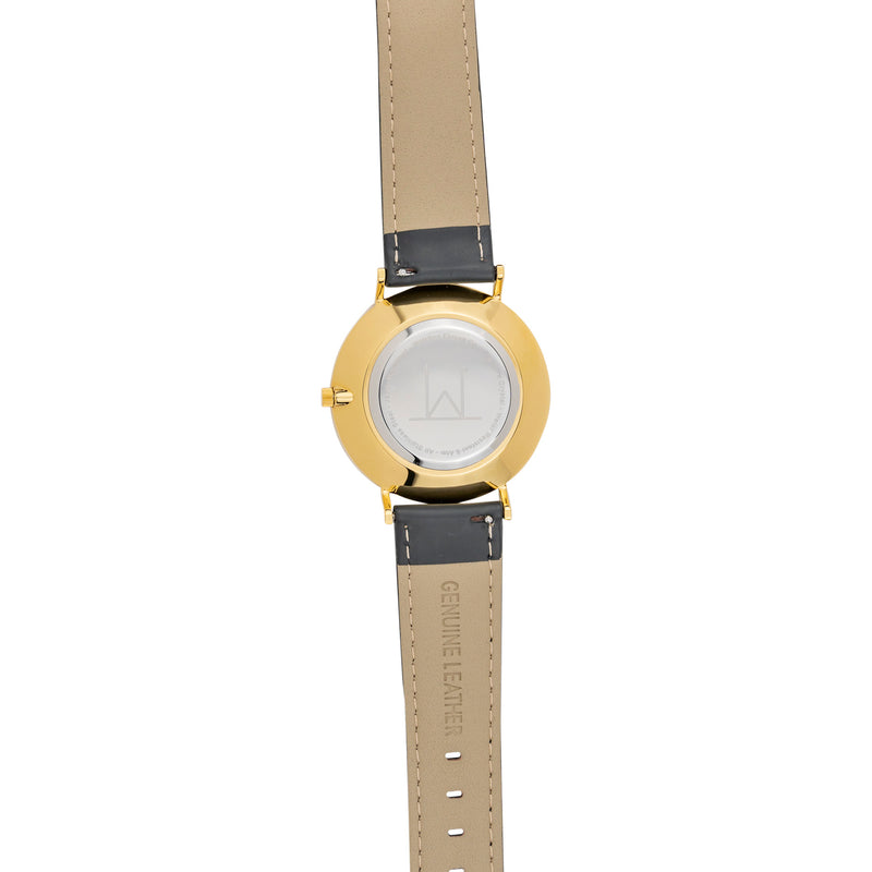 40M3 - Black with Gold Case and Black Leather Strap