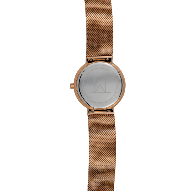 39W1 - Black with Rose Gold Case and Metal Mesh Strap