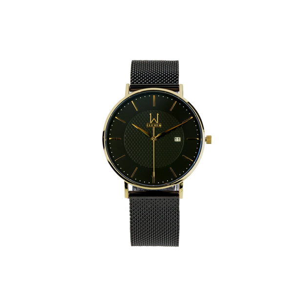 40M3 - Black with Gold Case and Metal Mesh Strap